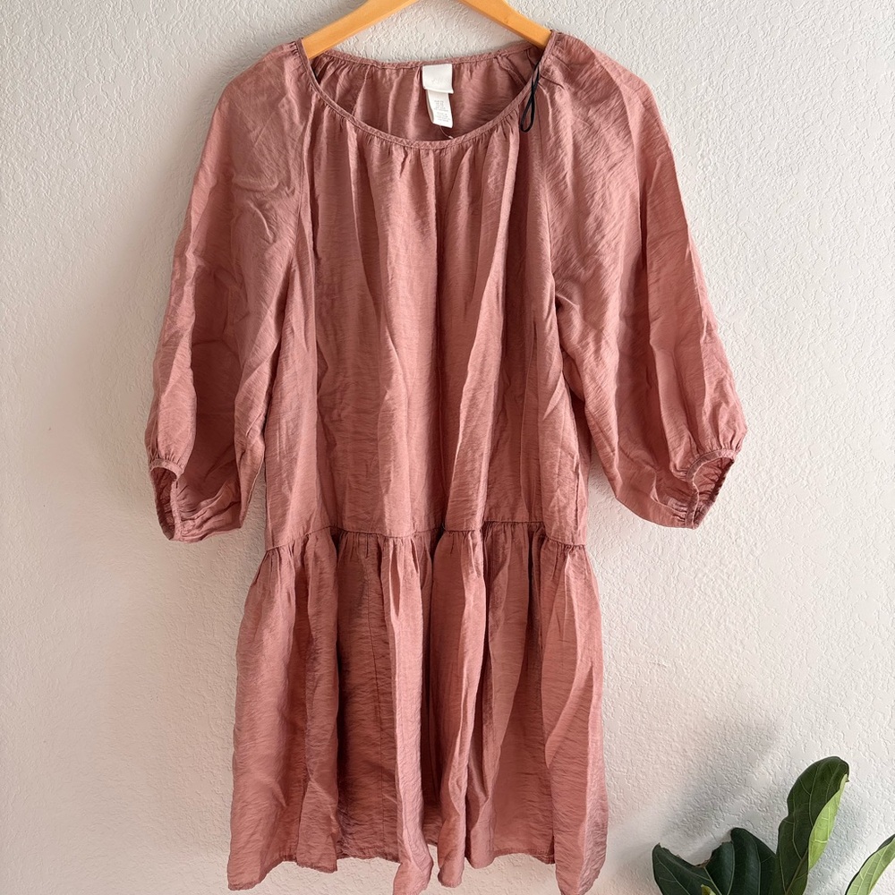 H&M Airy Mini Old Rose Dress Size XS